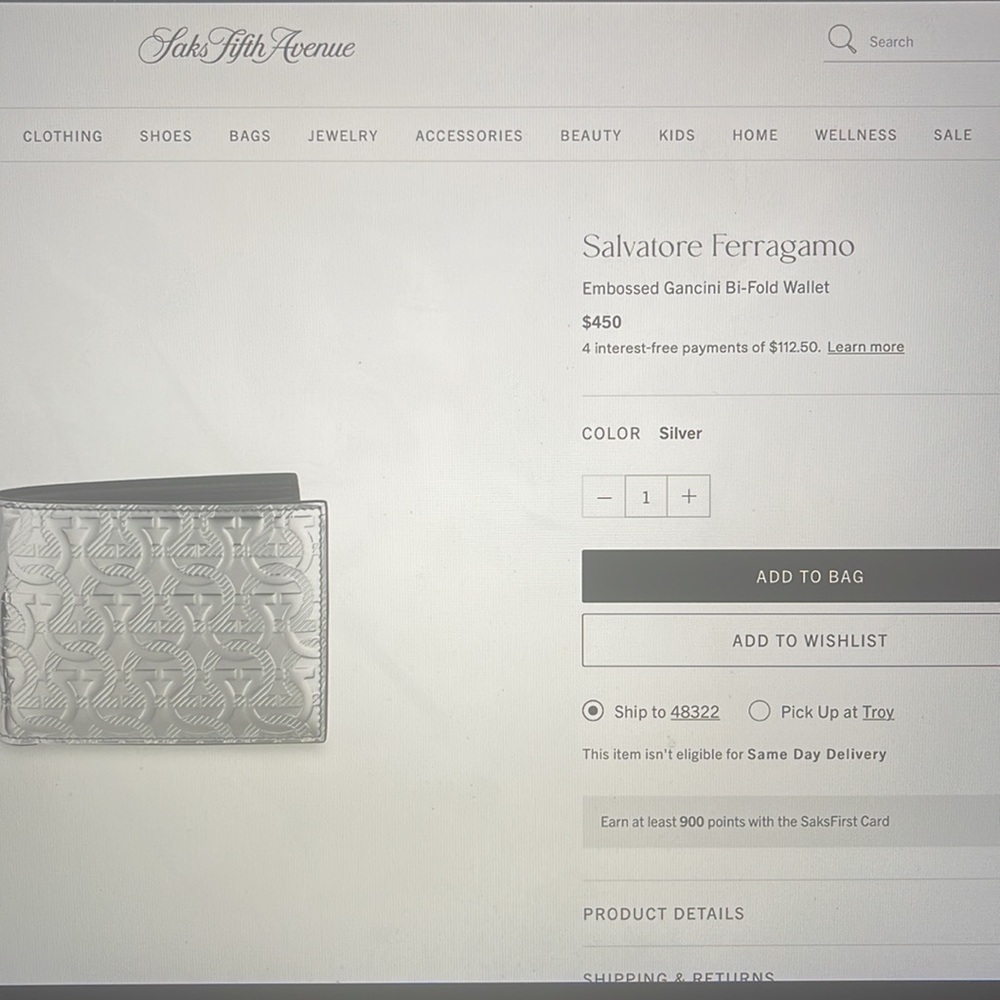 Salvatore Ferragamo Wallet Brand New